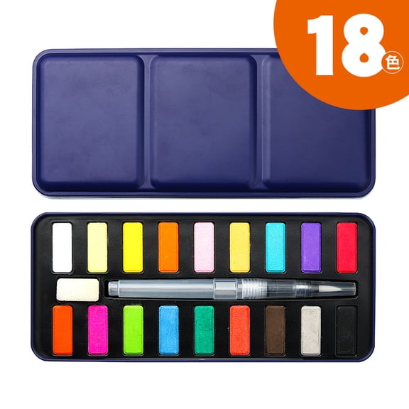 Namzi Watercolor Paint Watercolor Set, Watercolor Paints, Solid Watercolor, 18 Colors, Ideal for Art Creation-Style A,Blue Box