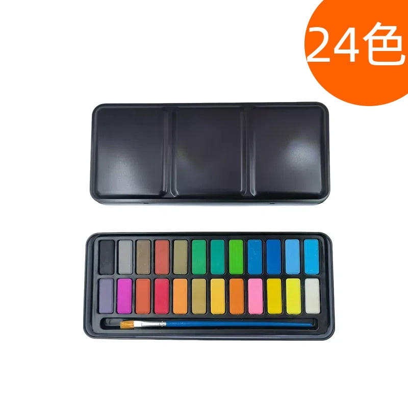 Namzi Watercolor Paint Watercolor Set, Watercolor Paints, Solid Watercolor, 24 Colors, Ideal for Art Creation-Black Box