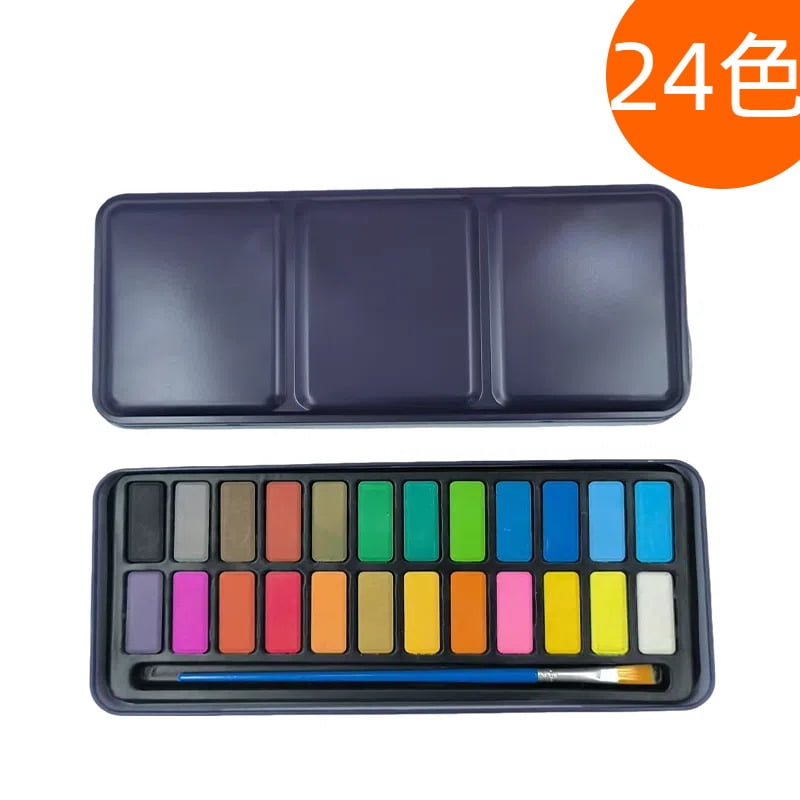 Namzi Watercolor Paint Watercolor Set, Watercolor Paints, Solid Watercolor, 24 Colors, Ideal for Art Creation-Blue Box