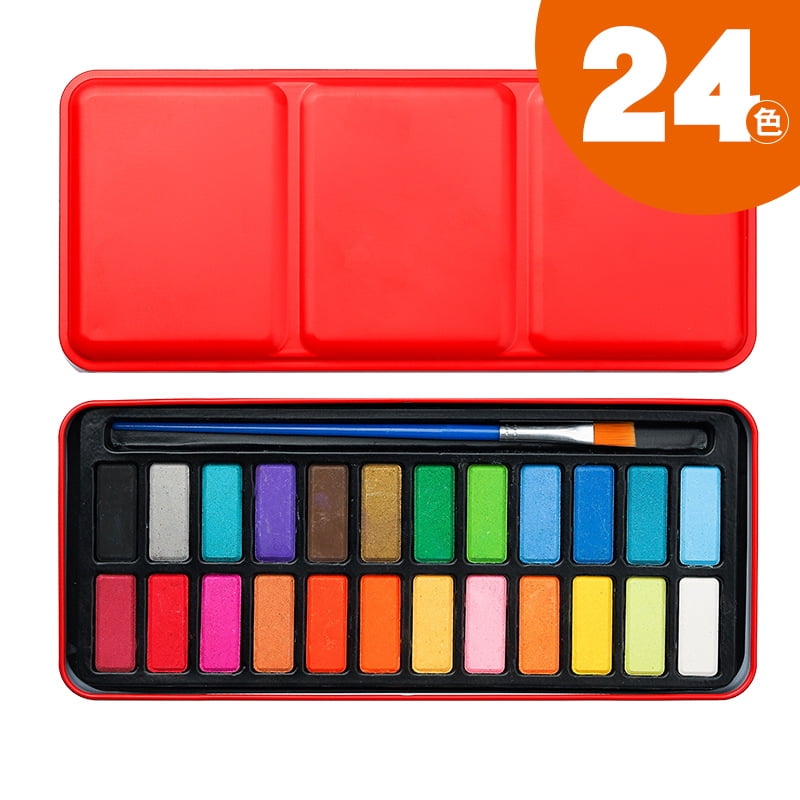 Namzi Watercolor Paint Watercolor Set, Watercolor Paints, Solid Watercolor, 24 Colors, Ideal for Art Creation-Red Box