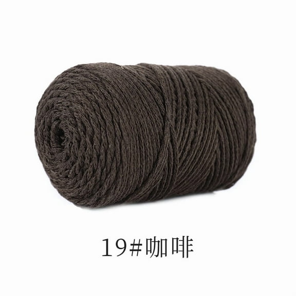 Namzi Weaving Yarn,dark brown , 1 roll, Premium Cotton Material, Easy Crochet Yarn for DIY Crafts, Suitable for Weaving, Crocheting Projects, Durable & Soft Texture