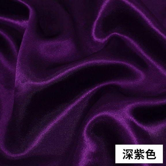 Namzi Wedding Dresses Satin Material, Wrinkle-Resistant Fabric for DIY Sewing Craft, Party Decor Backdrop,1 Yard,Dark Purple