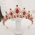 thumbnail image 1 of Namzi Wedding Tiara for Bride Princess Tiara Headband Bridal Crown,Crystal Rhinestone Hair Jewelry Decor for Queen Girl Bride Birthday Prom Wedding Pageant Halloween Costume Party(Red), 1 of 2
