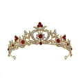 thumbnail image 1 of Namzi Wedding Tiara for Bride Princess Tiara Headband Bridal Crown,Crystal Rhinestone Hair Jewelry Decor for Queen Girl Bride Birthday Prom Wedding Pageant Halloween Costume Party(Red), 1 of 2