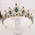 thumbnail image 1 of Namzi Wedding Tiara for Bride Princess Tiara Headband Bridal Crown,Crystal Rhinestone Hair Jewelry Decor for Queen Girl Bride Birthday Prom Wedding Pageant Halloween Costume Party(Green), 1 of 2