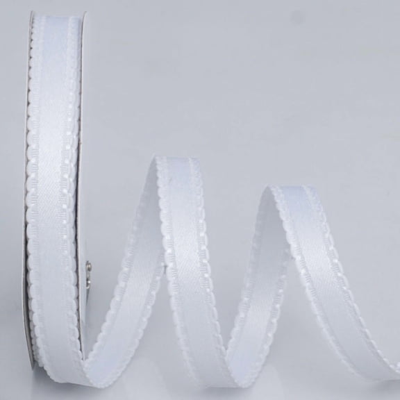 Namzi , White Craft Ribbon, 1cm x 50yd Nylon Ribbon, 1 Roll, Flexible & Smooth, Satin Ribbon for Gift Wrapping, Ideal for DIY