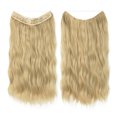 thumbnail image 1 of Namzi Wire Hair Extensions Thick Curly Wavy Invisible Secret Extension Fish Line Clip in Hairpiece Synthetic for Women 20 Inch ,Golden Blonde, 1 of 2