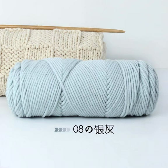 Namzi Wool Yarn for Knitting & Crocheting Projects - Premium Hand Dyed Yarn, Soft & Durable Wool Yarn，Hometown Yarn，500g Weight Yarn，Silver Gray