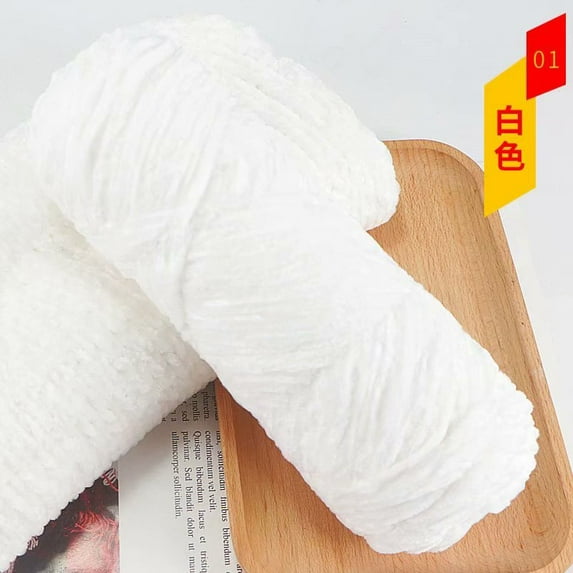 Namzi Woolen Yarn, High-Quality Acrylic Blend Yarn for Weaving, White Color, 2 roll, Soft & Durable Hand Knitting Yarn Alternative, Suitable Hobbyists & Craft Enthusiasts, Easy to Work With