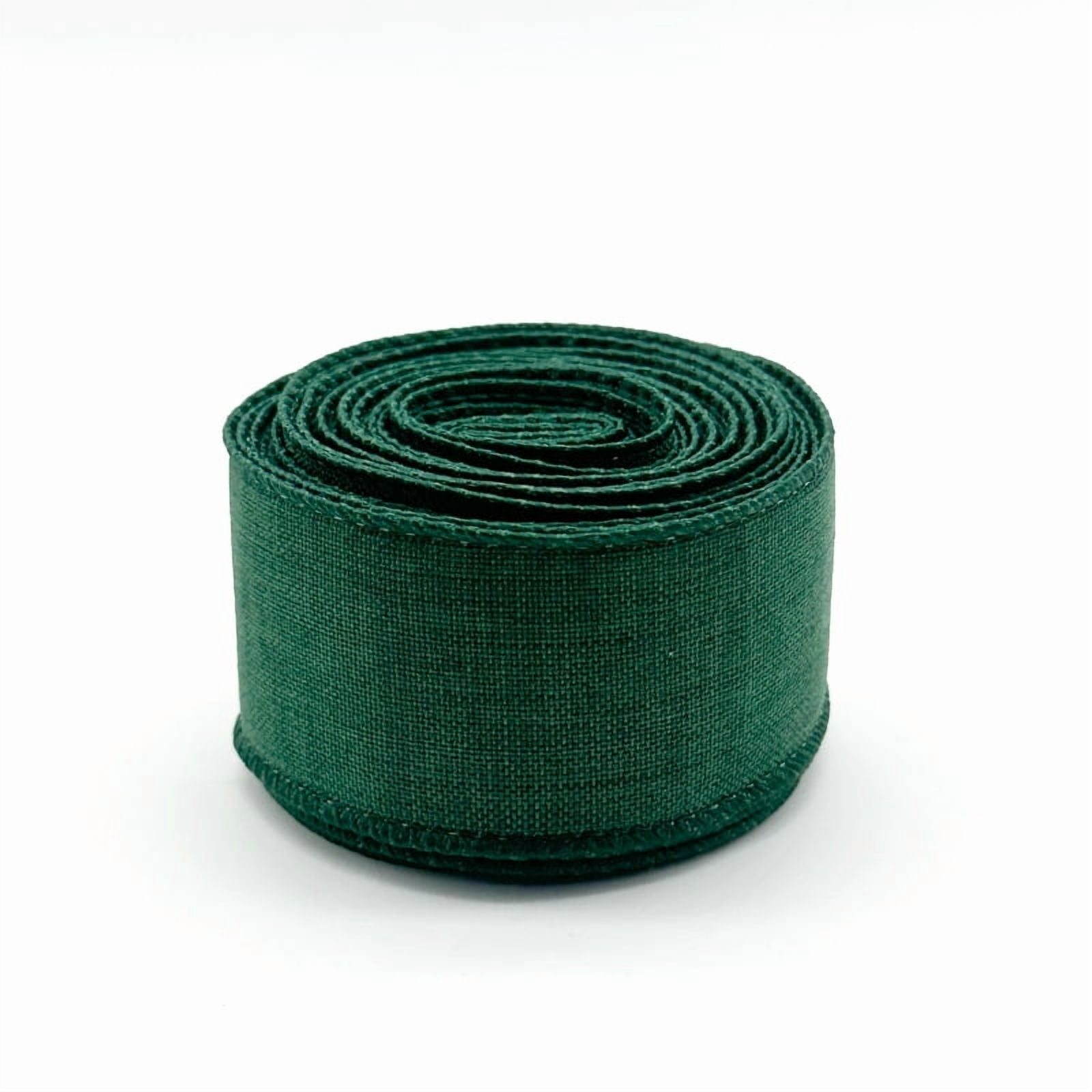 Namzi Wrapping Ribbons, Craft Ribbon, green Linen Ribbon, 6.3cm x 10yd , 5 Rolls, for DIY Crafts & Gift Wrapping