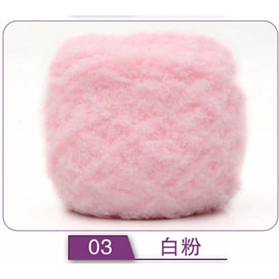 Namzi Yarn for Crocheting - 5 Shares, Premium Coral Fleece Material, white-pink, 1 roll , Soft & Plush for Crafting,Suitable for All Skill Levels, Perfect for DIY Scarves, Blankets