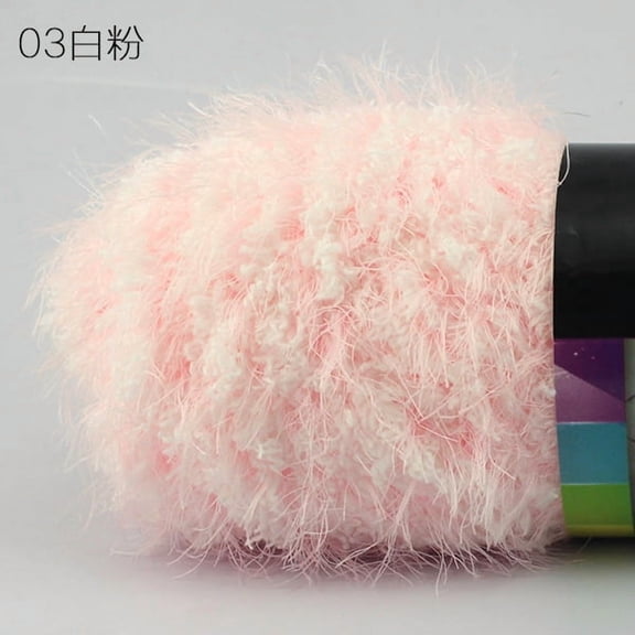 Namzi Yarn Variety Pack, white-pink Sweater Yarn - 1 roll Mixed Fiber Yarn, Super Soft Yarn for Crocheting, Ideal for Knitting Sweaters, Scarves & DIY High-Quality Yarn for Hobby Projects