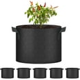 thumbnail image 1 of Namzi -a Plant Grow Bags 10 Gallon, Tomoato Planter Pots 5-Pack with Handles, Aeration Nonwoven Fabric, Heavy Duty Gardening Planter for Vegetable, Herbs and Flowers, Black, 1 of 4
