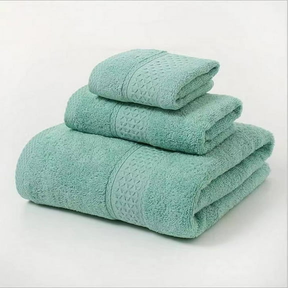 Namzi -a Towel 100% Cotton 3 Pack Towel Set, Quick Dry, Super Absorbent, Light Weight, Soft, Multi Colors, TURQUOISE