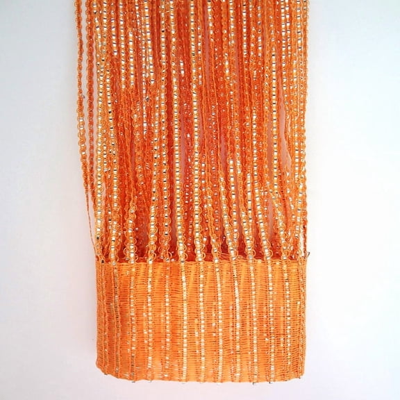 Namzi-b 1 Pack 39 x 79 Inch Curtains for Doorways Room Divider Curtains Hippie Room Decor Hanging Beaded Curtains for Bedroom Closet Door,Orange