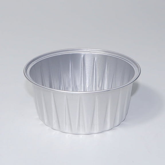 Namzi-b 100 Pack Mini Disposable Cake Pans, Aluminum Foil Circular Baking Cups, 3.3x3.3 Small Baking Cake Tins Cup Cake Containers for Individual Cakes (Silvery)