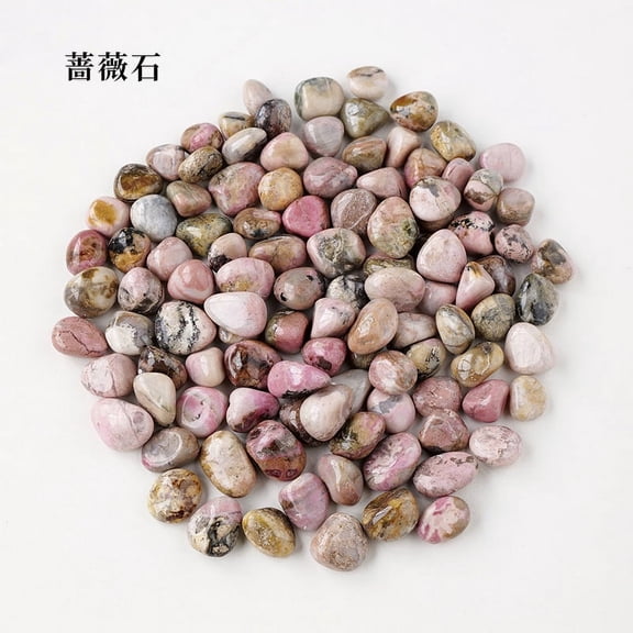 Namzi-b 100g Pink Texture Natural Crystal Stone Polishing Rolling Stone 1.5-2cm Original Stone Aromatherapy Stone Expanded Stone Fish Tank Decoration Rolling Stone