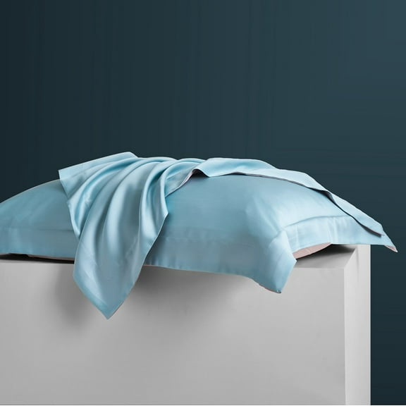 Namzi-b 2Pcs 60 tencel pillowcases Light luxury life, selected fabric pillowcase, guard your sweet dream 18.9x29.13inch(blue