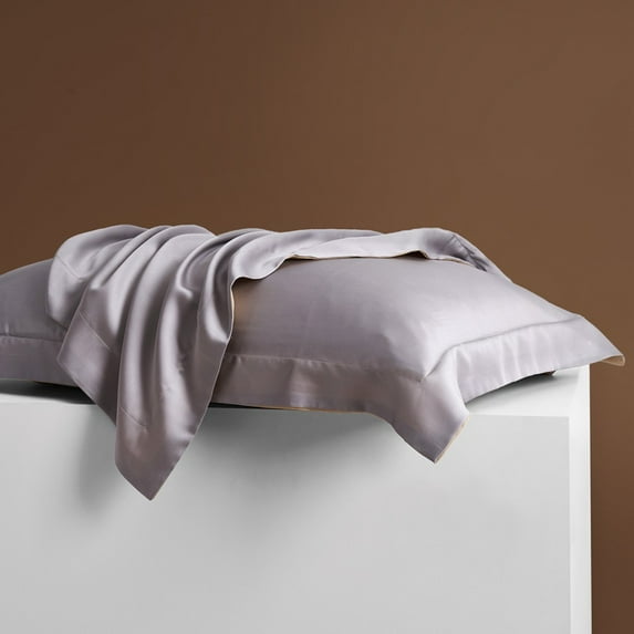 Namzi-b 2Pcs 60 tencel pillowcases Light luxury life, selected fabric pillowcase, guard your sweet dream 18.9x29.13inch(gray)