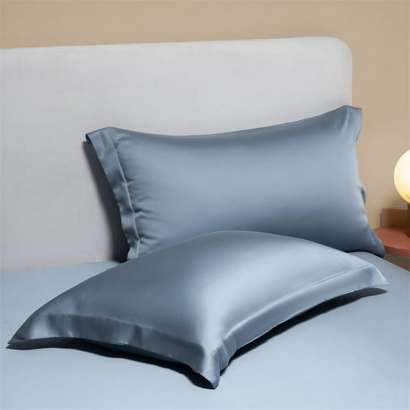 Namzi-b 2Pcs 60 tencel pillowcases Start your dream night with this comfortable, breathable pillowcase 18.9x29.13inch(Dark blue
