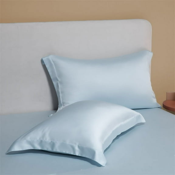 Namzi-b 2Pcs 60 tencel pillowcases Start your dream night with this comfortable, breathable pillowcase 18.9x29.13inch(blue