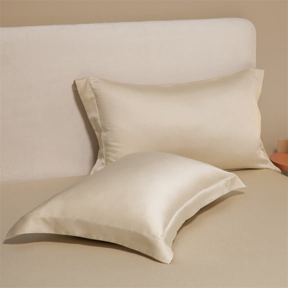 Namzi-b 2Pcs 60 tencel pillowcases Start your dream night with this comfortable, breathable pillowcase 18.9x29.13inch(khaki
