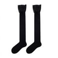 thumbnail image 1 of Namzi-b 3 Pairs Over Knee Socks Knee-High Socks High Thigh Boot Stockings Women Knee Highs Socks for Girl Cosplay, Daily Wear,Black, 1 of 2