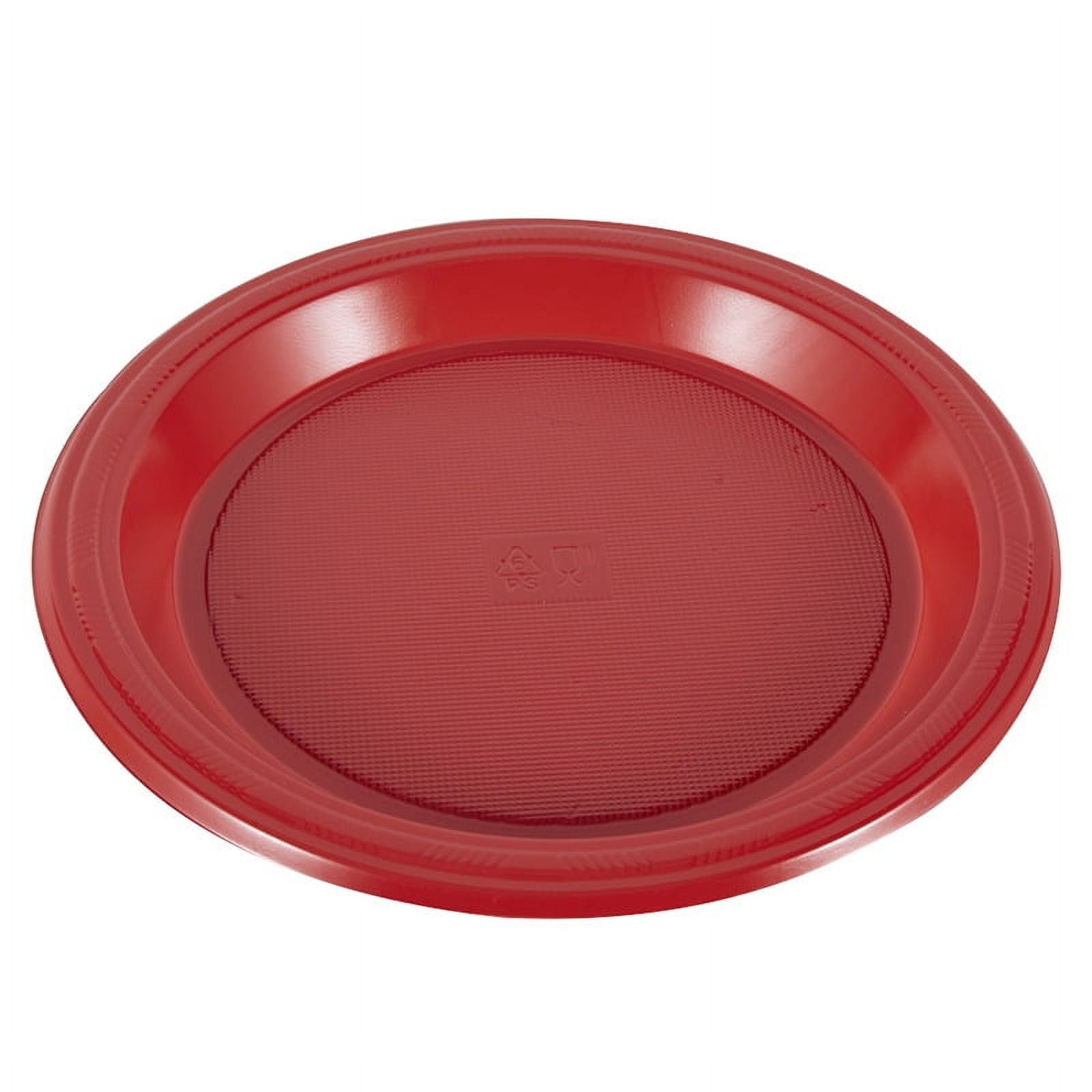 Namzi b 60Pcs 7in Plastic Dinner Plates Disposable Plates Bulk Pack Party Plates for BBQ Picnic Parties Travel and Events Microwavable Recyclable Red B Walmart