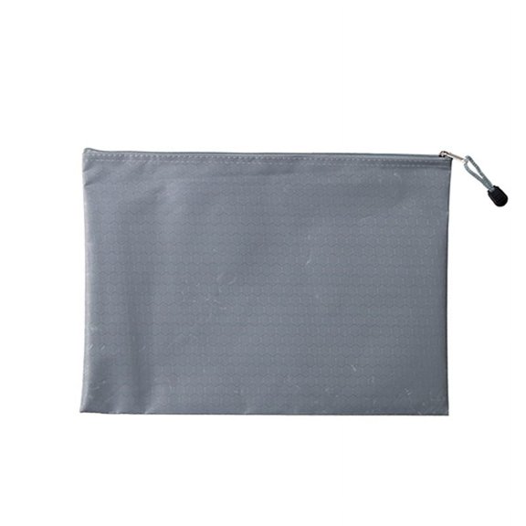 Namzi-b 6Pcs A6 Waterproof Zipper File Bags Football Pattern Office Document Bags Students Files Category Bag 9*4.5inGray