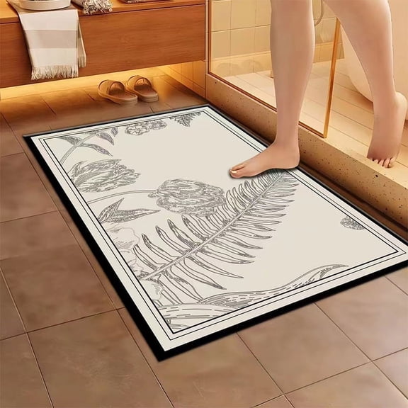 Namzi-b Bathroom Rug Mat , Non-Slip Plush Shaggy Bath Carpet, Machine Wash Dry, Bath Mats for Bathroom Floor, Tub and Shower, Bathroom Runner Bathmat Accessories Decor 15*23inch (Style G)