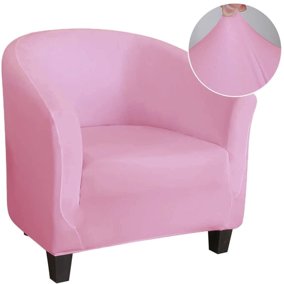 Namzi-b Club Chair Slipcover, Tub Chair Cover, Stretch Armchair Covers, Sofa Cover Furniture Protector for Living Room 25.59-35.43inch (Pink)