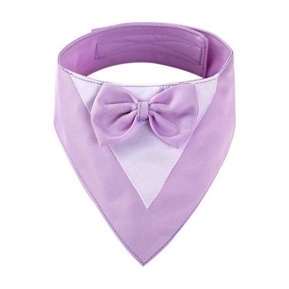 Namzi-b Dog Bandana 1PCS, Lightweight Quick Drying Poly-Blend, Triangle Scarfs Bibs with Cute Pattern, Adjustable Breed Handkerchief for Medium Large Dogs Puppies Pets Gift,S,Purple