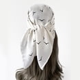 thumbnail image 1 of Namzi-b Elegant and Personalized Scarf, Versatile and Simple Seagull Pattern Print, Four Seasons Universal Thin 70cm Square Scarf (White), 1 of 1