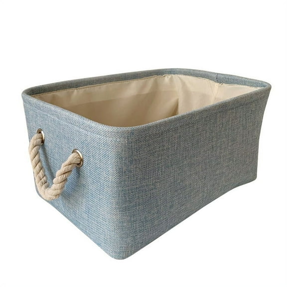 Namzi-b Storage Bins for Shelves Storage Baskets for Organizing, Fabric Storage Cubes Closet Organizer for Home Nursery Baby Toy Gift Decorative 11.8*7.8*6.3inch (Blue)
