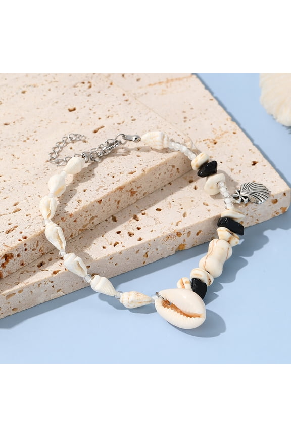 Turtle Starfish Bracelet Anklet for Women Boho Blue Turtle Starfish Anklet String Bracelet Colorful Starfish Bracelet Summer Beach Jewelry,Black