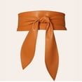 thumbnail image 1 of Namzi-b Women Belt Fashion Wrap Around Wide Waistband Knotted Belt for Dress (Brown), 1 of 2