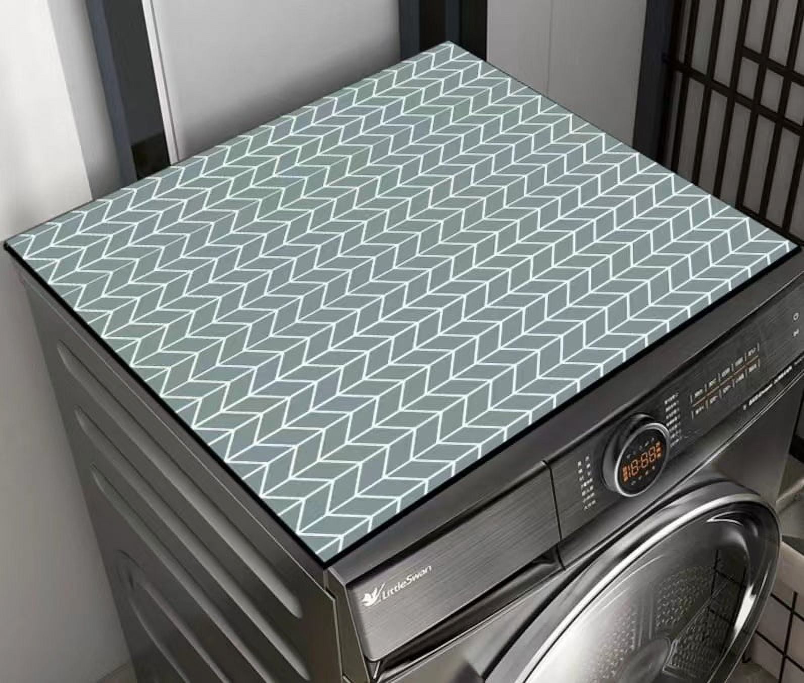 Namzi-b washing machine dryer dust mat, used for top creative washing machine dust mat, quick drying water absorbing mat, kitchen laundry room top protective mat ( 27.2*27.2in,A71)