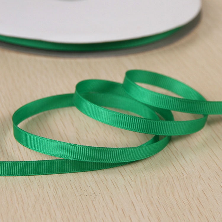 Namzi green Thin Ribbon for Crafts, 3 Rolls Ribbed Band 6mm*91m (0.24*3582.68in) Polyester Craft Ribbon, Ideal for Gift Wrapping & DIY.