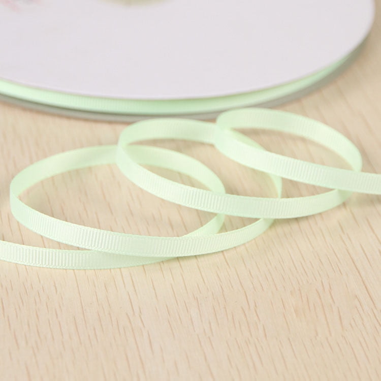 Namzi light green Thin Ribbon for Crafts, 3 Rolls Ribbed Band 6mm*91m (0.24*3582.68in) Polyester Craft Ribbon, Ideal for Gift Wrapping & DIY.