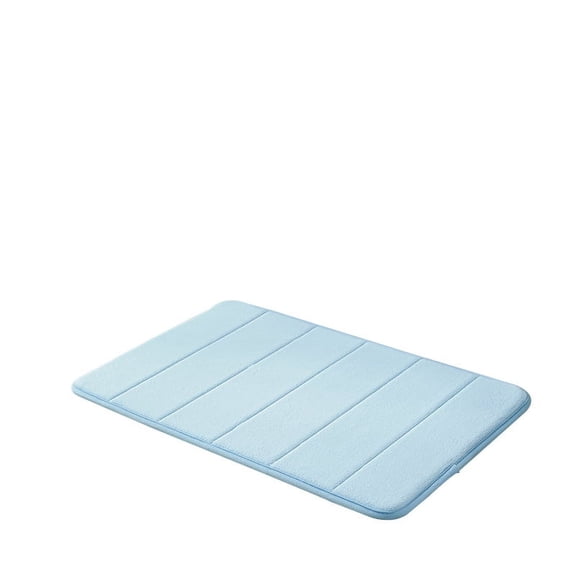 Namzi memory sponge bath mat carpet, 24 x 17 inches, comfortable, soft, super absorbent, machine washable, non slip, thick, easier to dry, suitable for bathroom floor carpet, sky blue