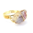 thumbnail image 1 of Namzi natural handmade ring, suitable for both men and women to wear, with natural natural stone copper wire wrapped around the handmade opening adjustable ring (colour), 1 of 1