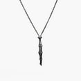 thumbnail image 1 of Namzi necklace pendant, men's and women's necklaces, handmade jewelry pendant, natural crystal original stone mesh bag, metal bamboo joint adjustable mesh bag pendant necklace (black, medium), 1 of 4