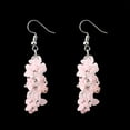 thumbnail image 1 of Namzi personalized natural stone earrings, irregular natural stone tassels long hanging earrings (pink), 1 of 1