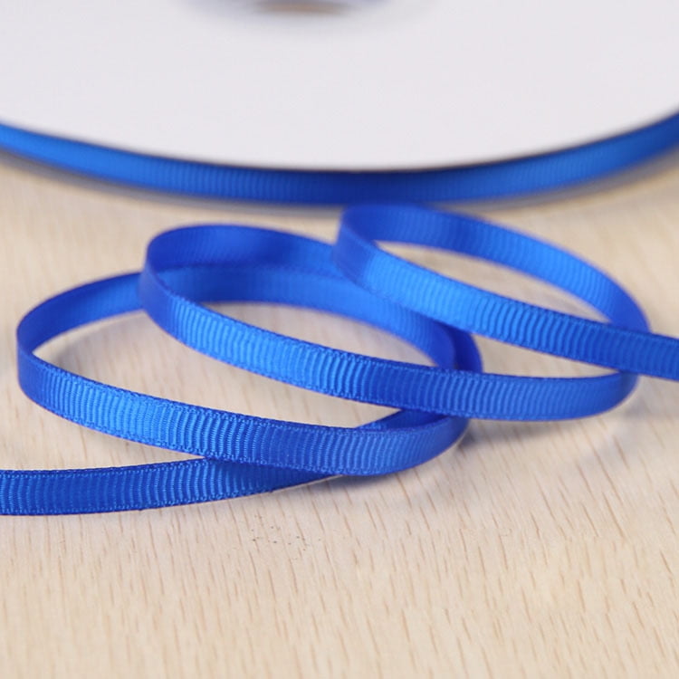 Namzi royal blue Thin Ribbon for Crafts, 3 Rolls Ribbed Band 6mm*91m (0.24*3582.68in) Polyester Craft Ribbon, Ideal for Gift Wrapping & DIY.