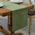 thumbnail image 1 of Namzi solid color table flag simple tea table long tea tablecloth holiday decoration bed flag dining table towel (green, 300*35cm), 1 of 4