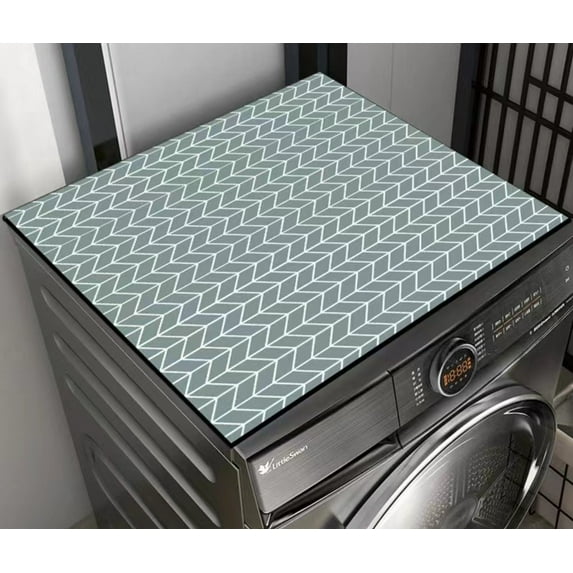 Namzi washing machine dryer dust mat, used for top creative washing machine dust mat, quick drying water absorbing mat, kitchen laundry room top protective mat ( 27.2*27.2in,A71)