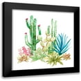 thumbnail image 1 of Nan 12x12 Black Modern Framed Museum Art Print Titled - Cactus Vignette I, 1 of 5