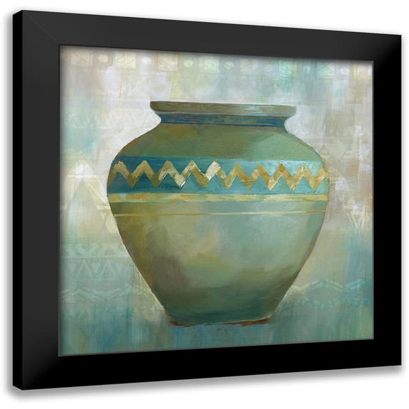 Nan 12x12 Black Modern Framed Museum Art Print Titled - Jade Vessel