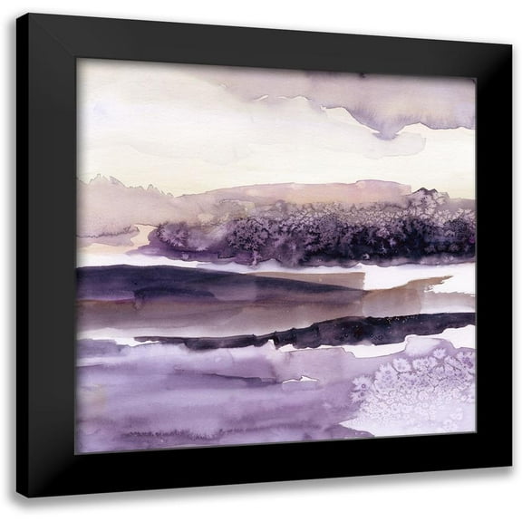 Nan 12x12 Black Modern Framed Museum Art Print Titled - Plum Grove I