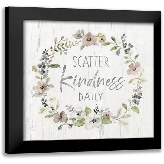 Nan 12x12 Black Modern Framed Museum Art Print Titled - Scatter Kindness